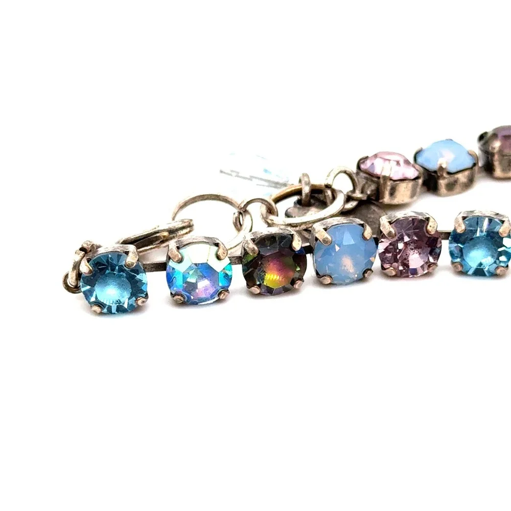 Mariana Swarovski Crystal Bracelet Shimmering Moonlight Aquamarine Silver Tone